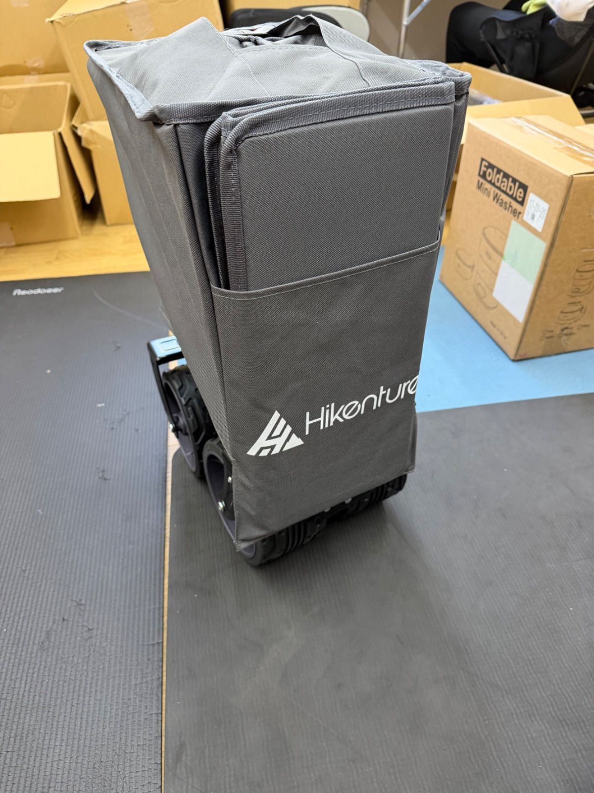 Hikentureキャリーワゴン【10CM大型タイヤ·ブレーキ付】大容量135L 耐