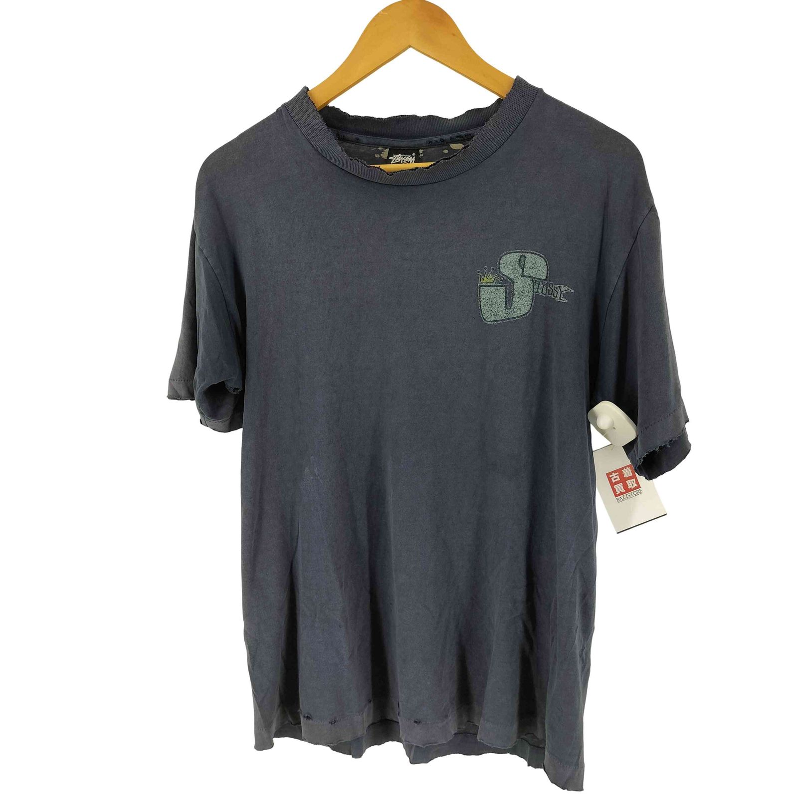 ステューシー Stussy 80-90s 折れクラウン プリント Tシャツ ボロ メンズ M