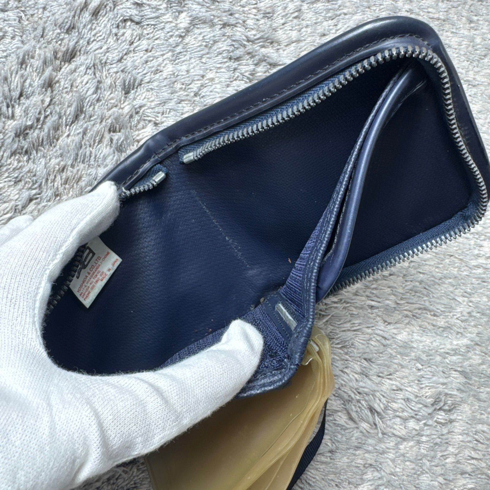 LUGGAGE LABEL ラゲッジレーベル ニューライナー 二つ折り財布 青