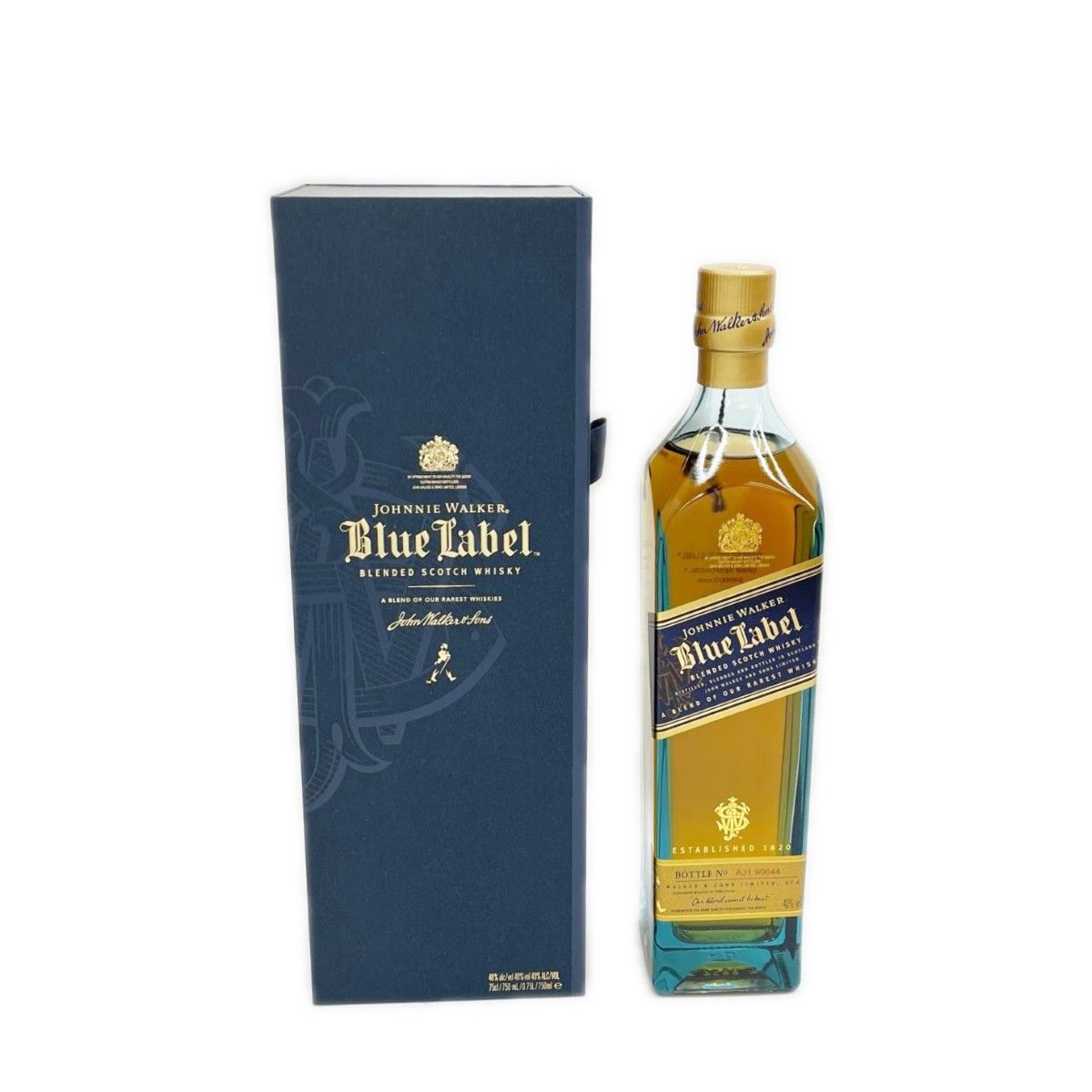 【未開栓】Johnnie Walker Blue Label ウイスキー 箱付き ジョニーウォーカー ブルーラベル 750ml 箱付 未開栓 - メルカリ