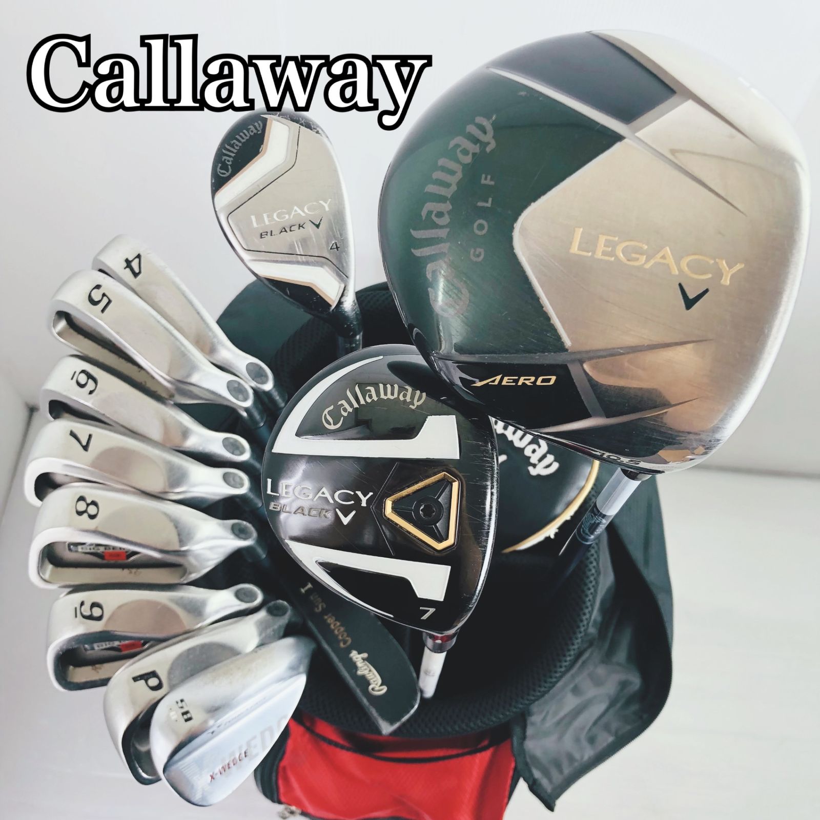 【保証付】Callaway キャロウェイ LEGACY ゴルフクラブ フルセット ゴルフセット クラブセット メンズ 初心者 入門 右利き パター付 安価 86Y-63