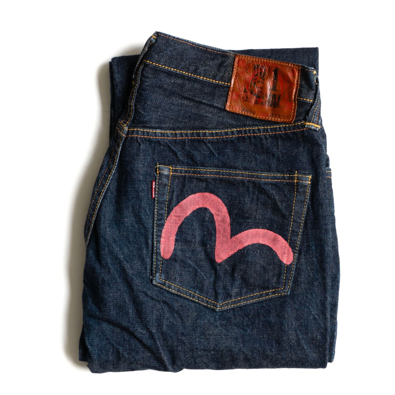 美品/濃紺】EVISU 【LOT.2000 デニムパンツ】35×35 エビス ジーンズ