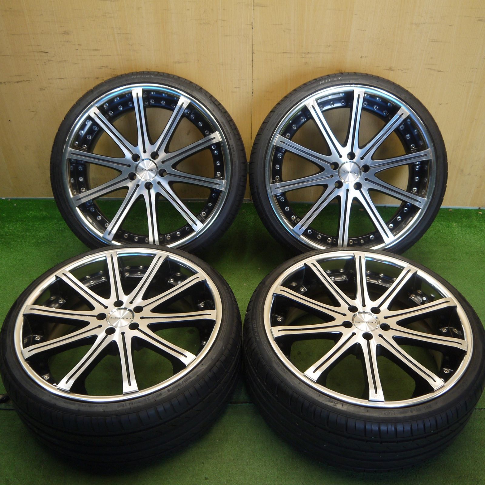 4本価格◎プリウス 等 GIALLA SCUDO X-ARMS 215/35R19 ハイフライ HF805 ジアラ 19インチ PCD100/5H◎6062906Hノ