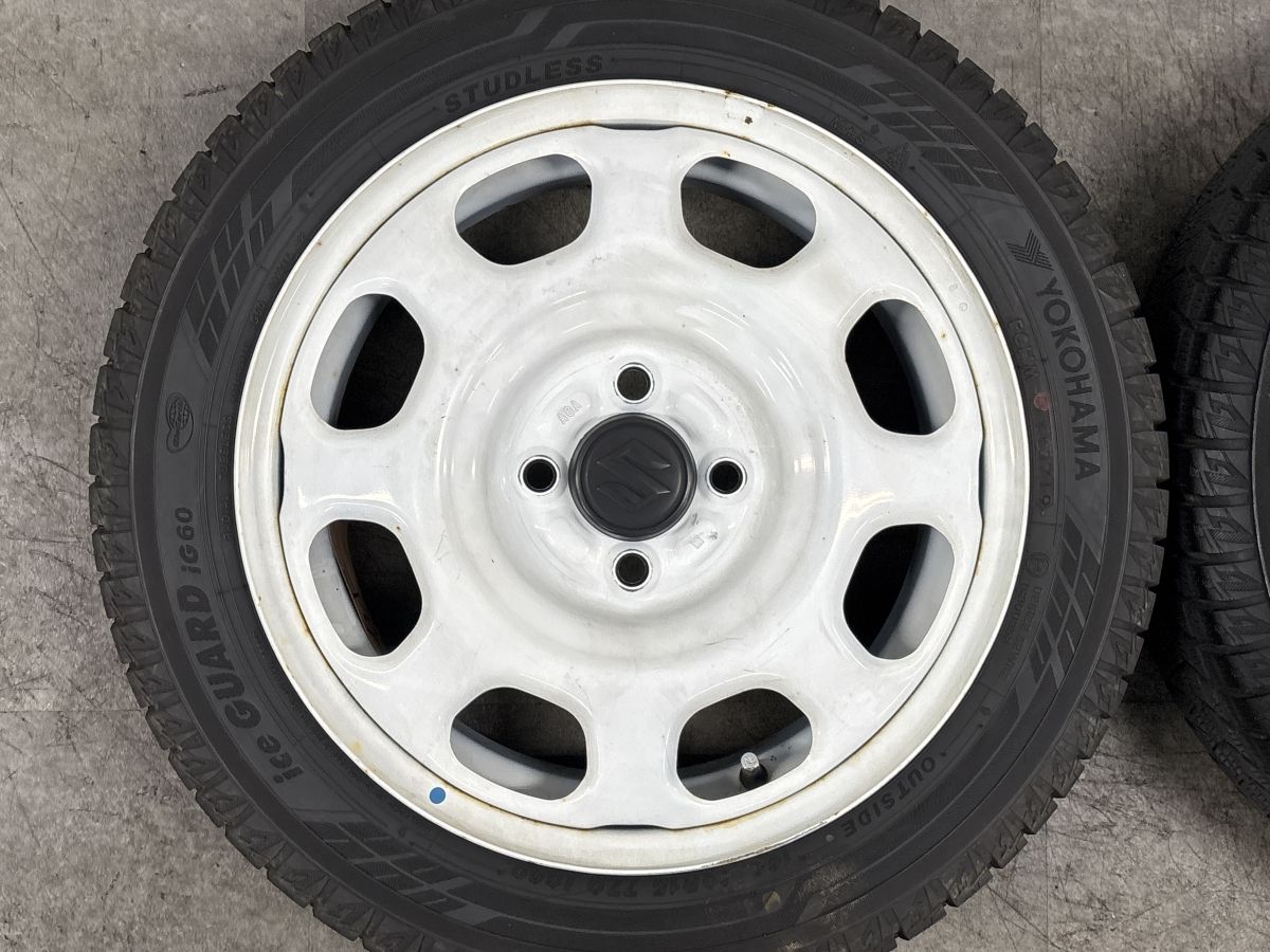 ホワイト】スズキ ハスラー 純正 15in 4.5J +45 PCD100 ヨコハマ