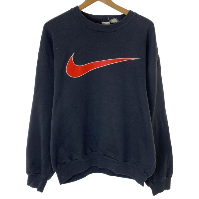 【中古】　NIKE　スウェット　90s vintage　90年代　OLD　長袖　トレーナー　トップス　クルーネック　裏起毛　ブランドロゴ　スポーツ　古着　/2001