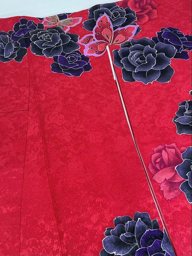 振袖 刺繍 金彩 銀通し 牡丹 大輪 身丈176cm トールサイズ HKT223 