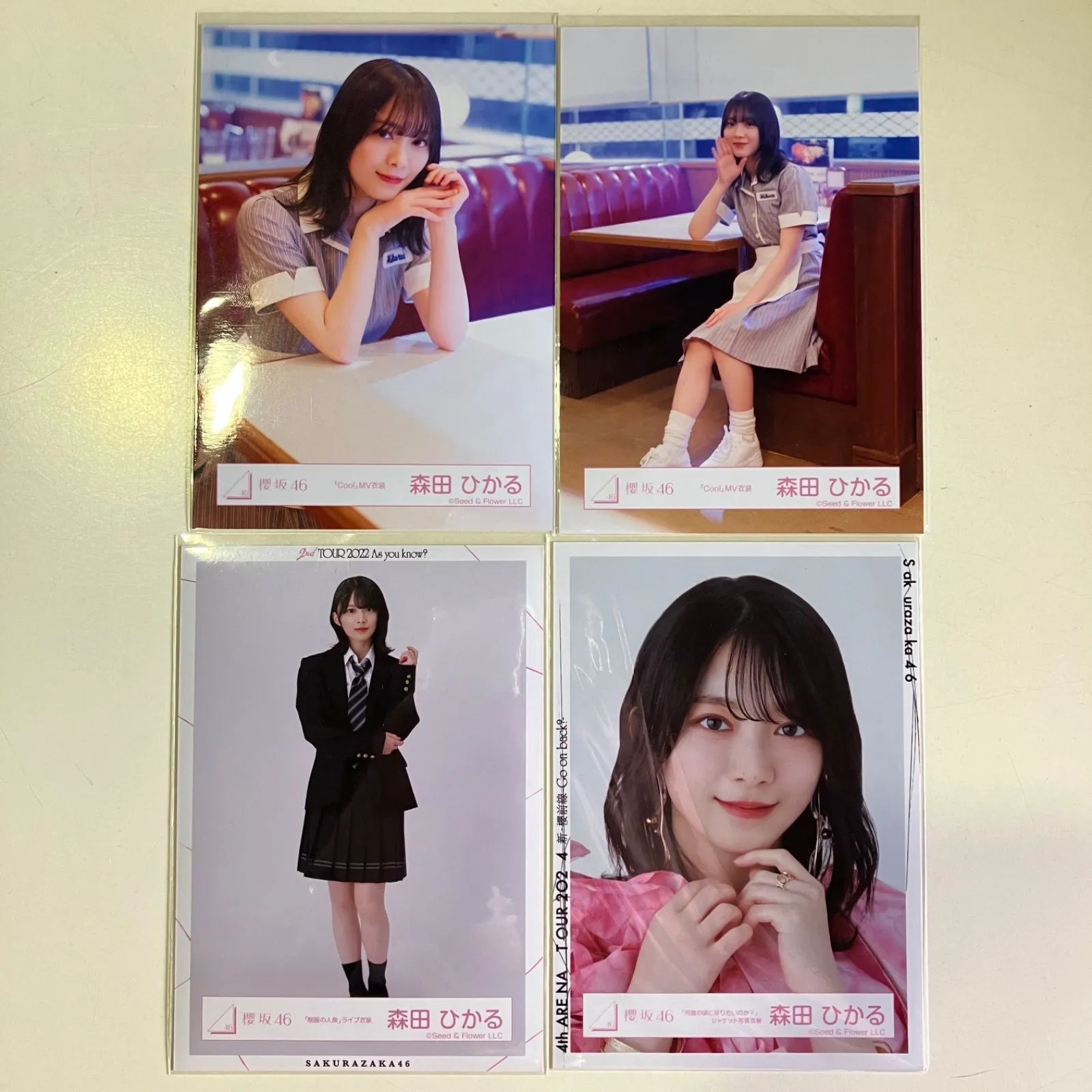 櫻坂46 森田ひかる 生写真 コンプ 3セット バラ4枚 まとめ売り NL7095P