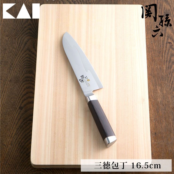 関孫六 15000ST 三徳包丁 165mm AE5300 貝印 kai【包丁 ステンレス 木製ハンドル 両刃 万能包丁 三徳ナイフ 日本製】