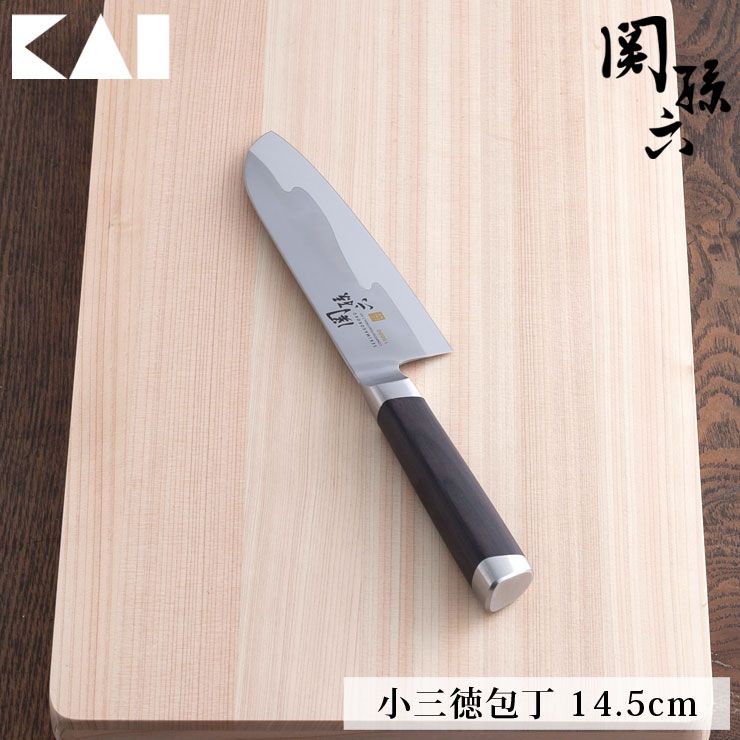 関孫六 15000ST 小三徳包丁 145mm AE5301 貝印 kai【包丁 ステンレス 木製ハンドル 両刃 三徳包丁 小さめ 小三徳 万能包丁 日本製】