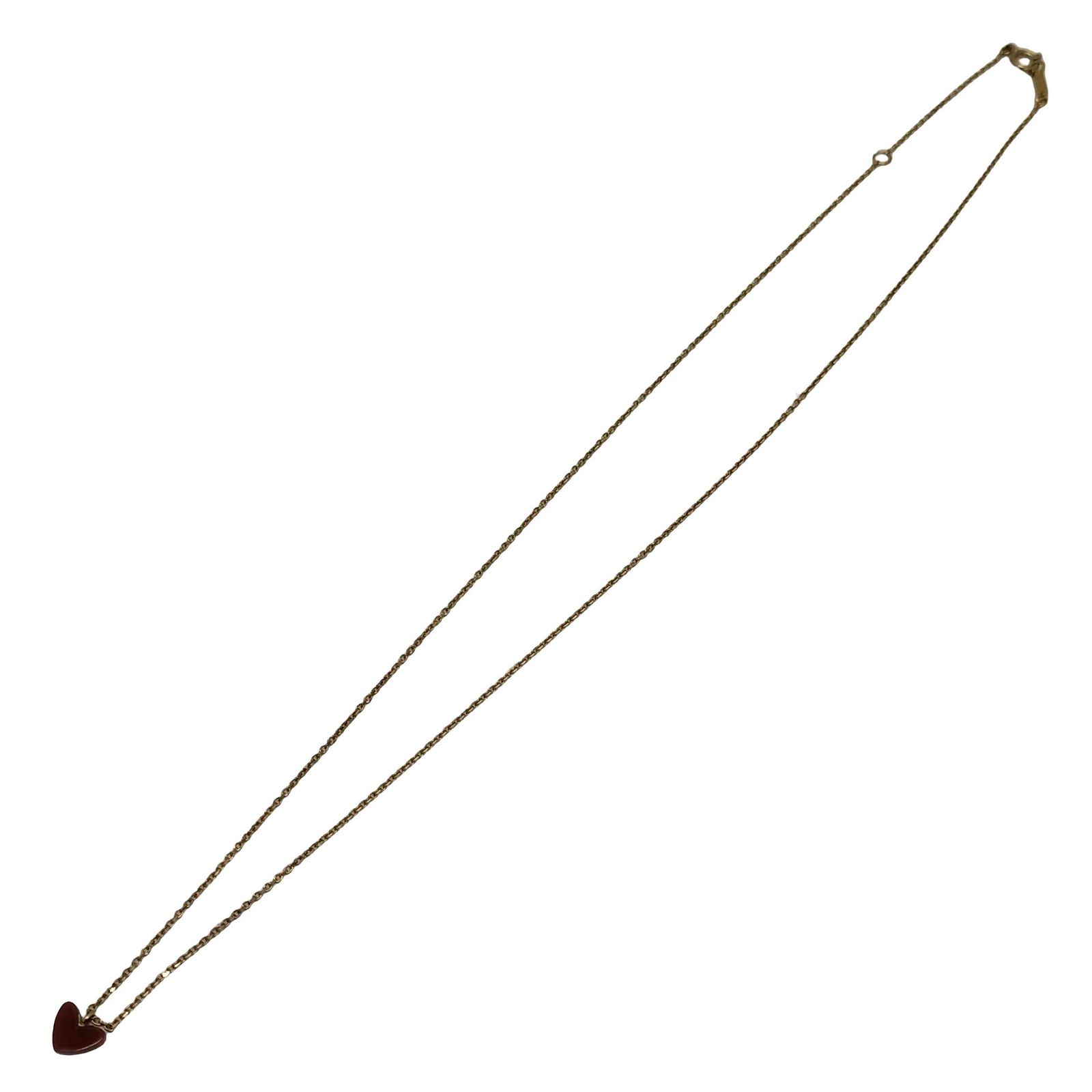 ユーズドフルギ USED古着 AHKAH ティランハート（レッド） ネックレス 18K レディース 表記無