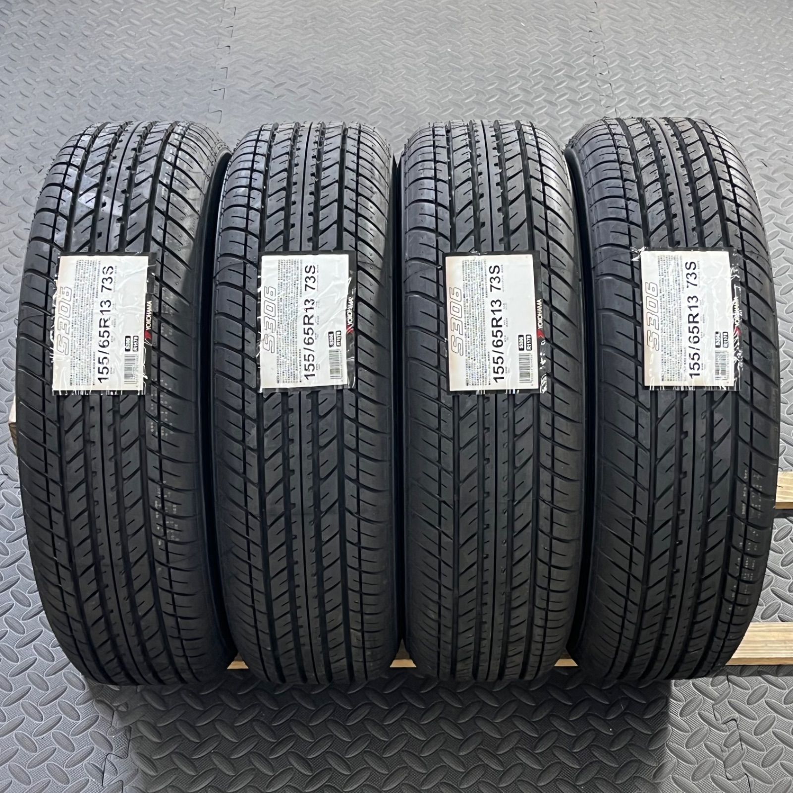 22年製 155/65R13 ヨコハマ S306 日産モコ MG22S ルークス ML21S 