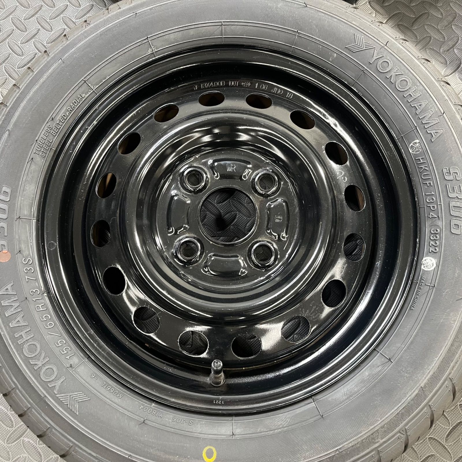 22年製 155/65R13 ヨコハマ S306 日産モコ MG22S ルークス ML21S 
