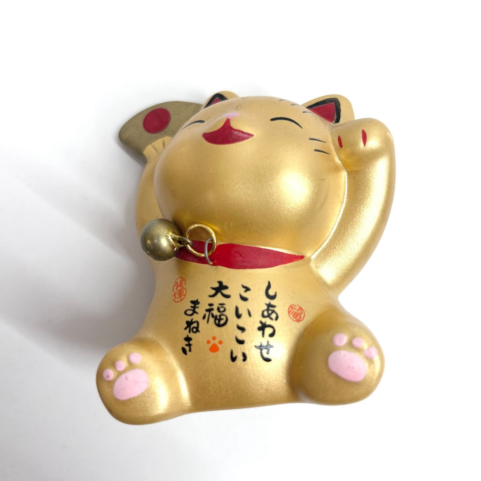 新品】金運招き猫 金色招福猫 しあわせこいこい 開運招福 金運上昇