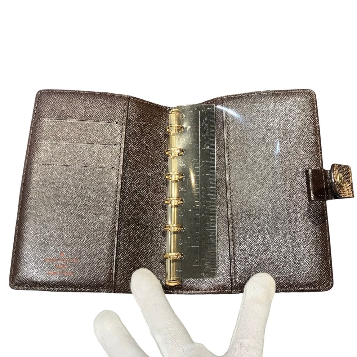 ルイ ヴィトン ダミエ アジェンダMM 手帳カバー 6穴式手帳カバー Louis Vuitton 手帳カバー 6穴 ダミエ クロコダイルカバー付 LOUIS