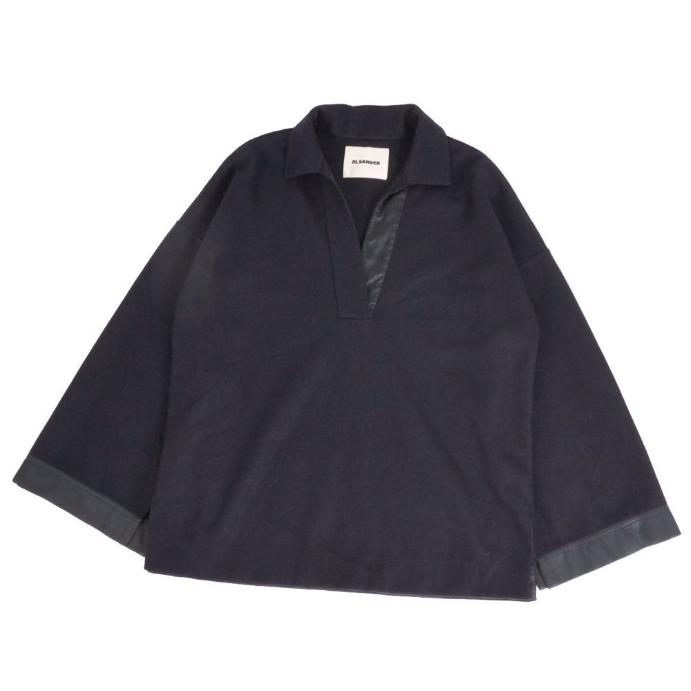 美品 ジルサンダー JIL SANDER シャツ スキッパー プルオーバー 長袖