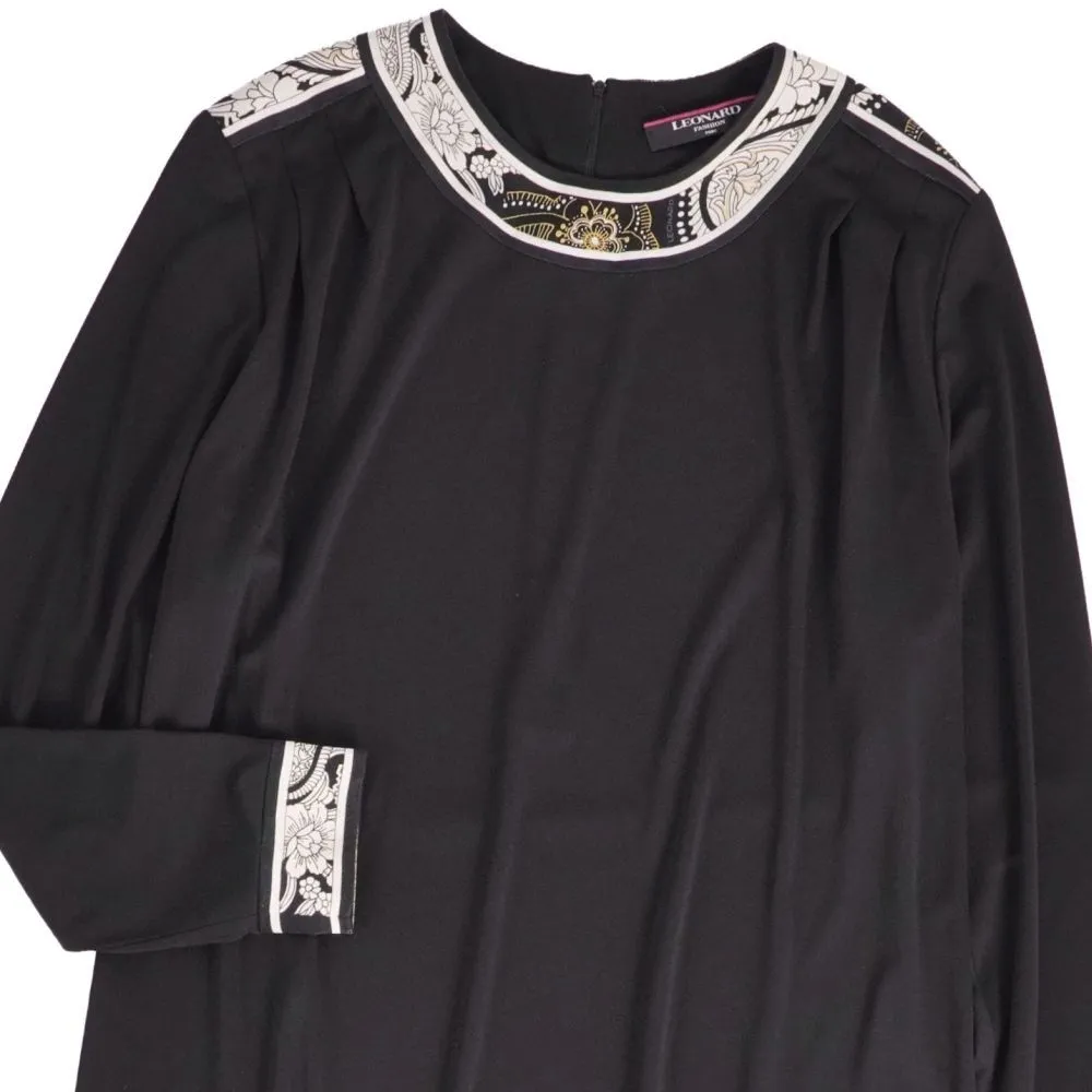 極美品 レオナール LEONARD FASHION ワンピース ロングスリーブ