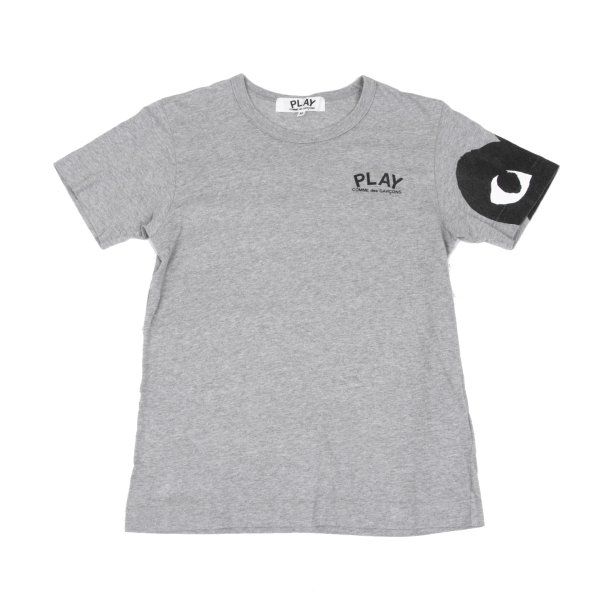 プレイ コムデギャルソンPLAY COMME des GARCONS スリーブハートプリントTシャツ グレーM