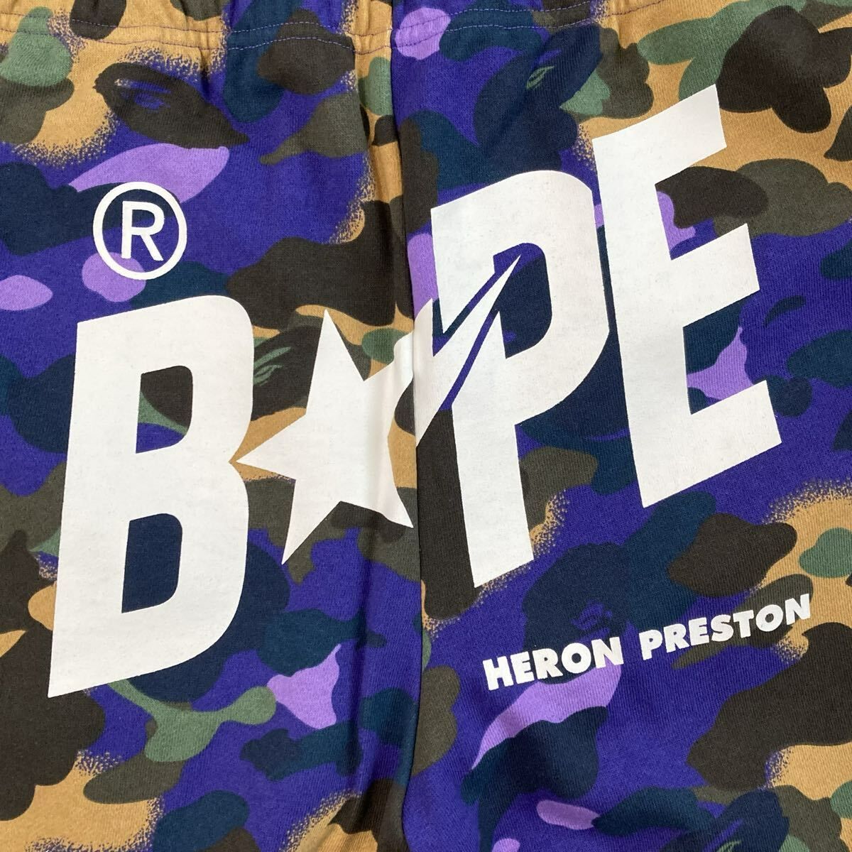 ☆新品☆ XL HERON PRESTON × BAPE CAMO スウェットパンツ a bathing