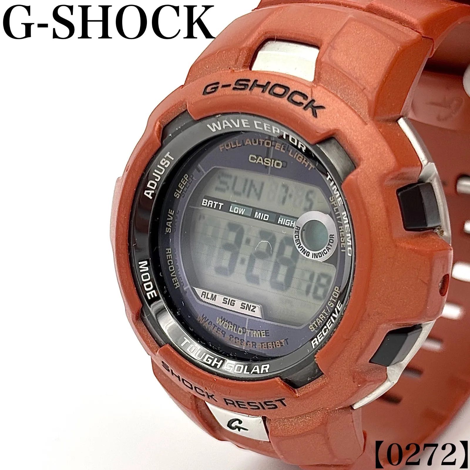 稼働品 Working item カシオ CASIO ジーショック G-SHOCK 腕時計 メンズ Men's クォーツ Quartz 型番 GW-900BJ-4JF オレンジ デジタル 電波ソーラー 0272