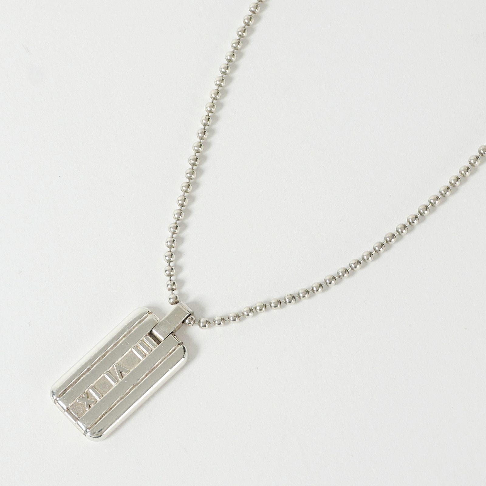 Tiffany & Co. Atlas ドッグタグ ネックレス TIFFANY&Co. アトラス Atlas ドッグタグ ネックレス ボールチェーン