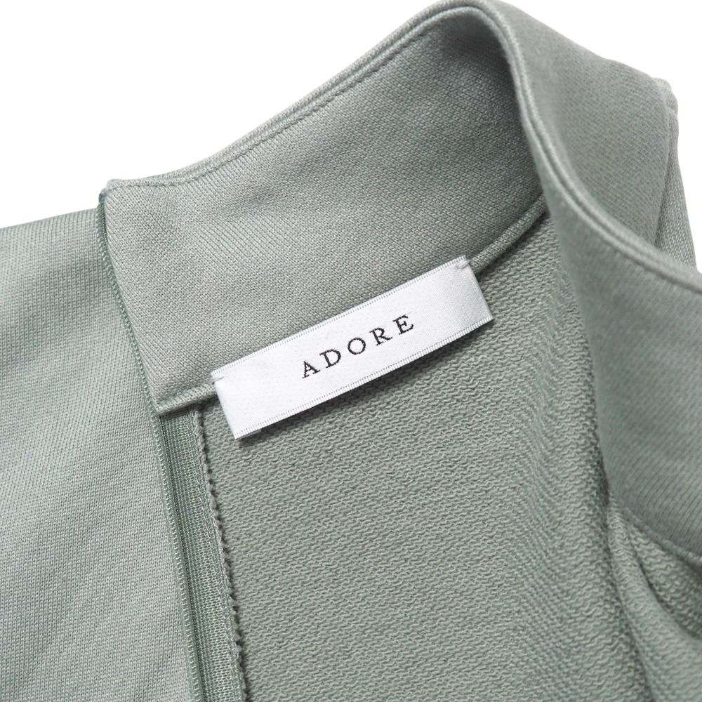 ■美品■ADORE アドーア ブラッシュド スウェットワンピース ワンピース サイズ38 ハイネック ドルマンスリーブ ドロップショルダー ロング コットン ブランド古着【中古】20250625/RA5259