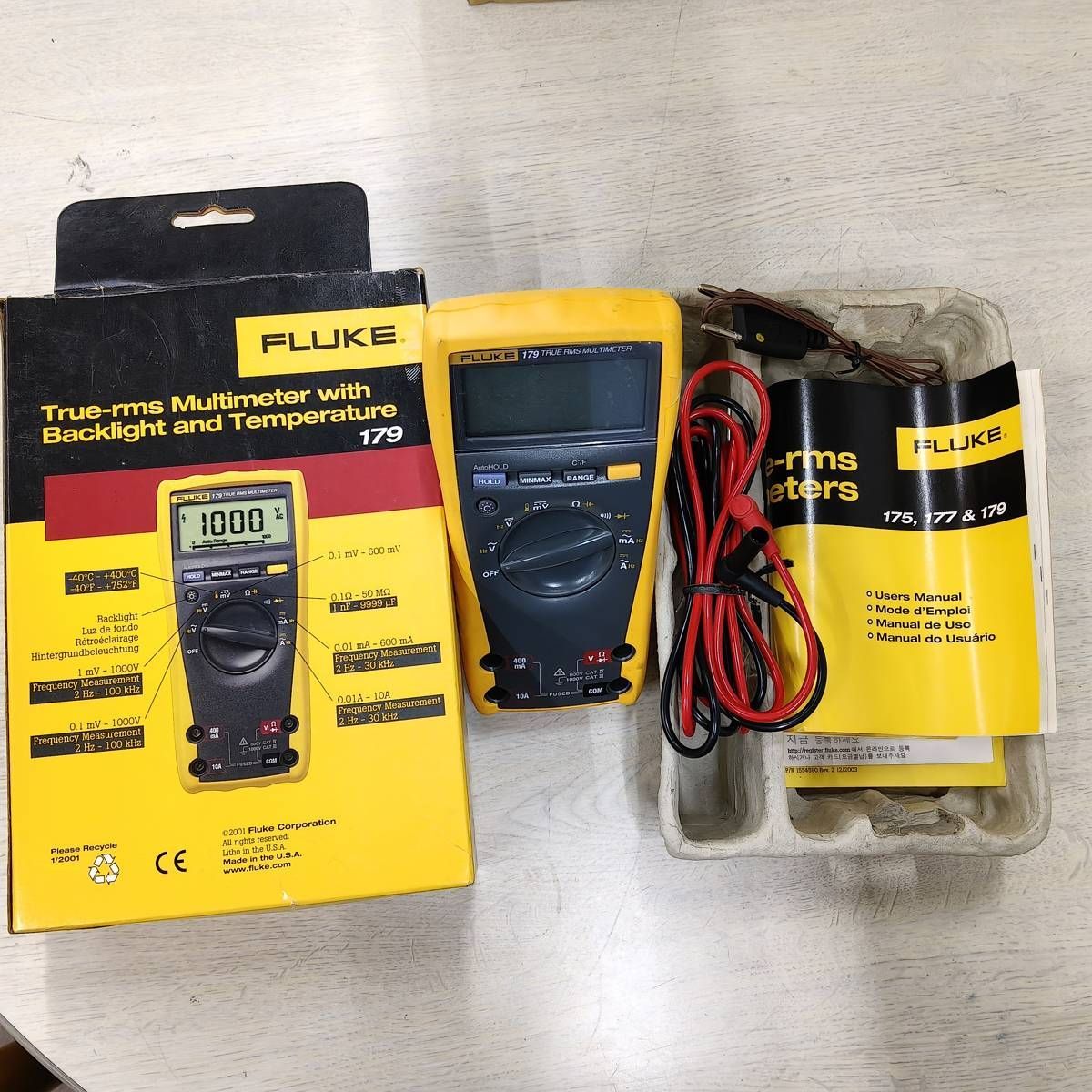 【液晶クッキリ・動作確認済】FLUKE 179 デジタルマルチメーター フルーク