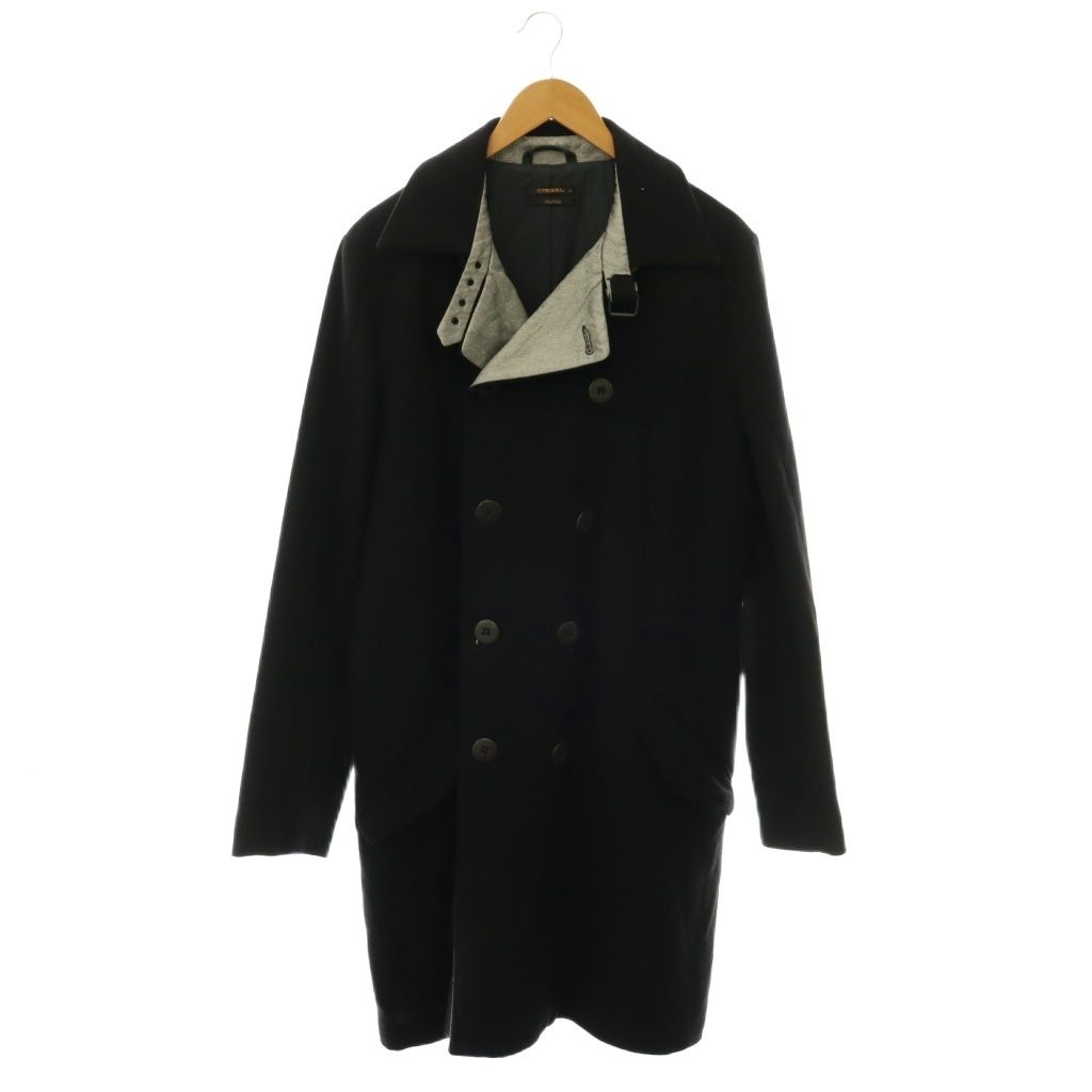 ディーゼル DIESEL BLACK GOLD Pコート ロング アウター ウール混 M 黒