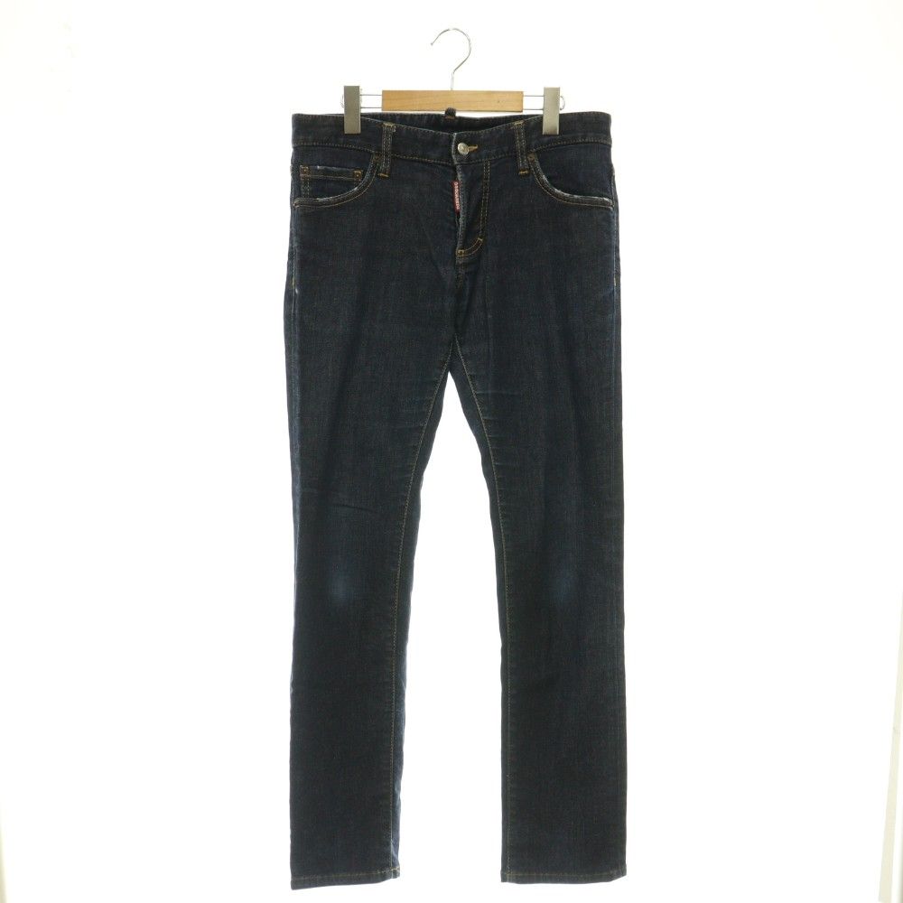 ディースクエアード デニム パンツ ダメージ加工 ロゴ 46 DSQUARED2 