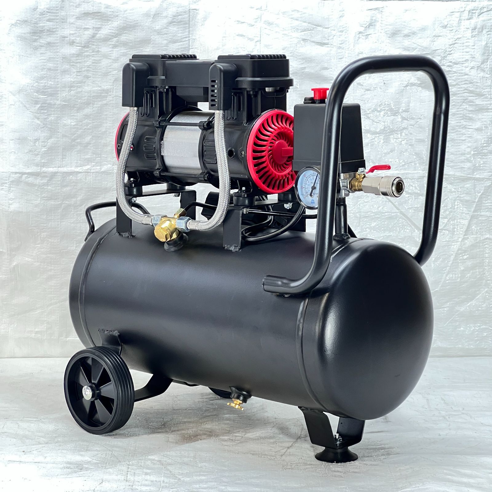 【未使用品】 エアー コンプレッサー 100V 22L 静音 小型 TR1024 ブラック【1794】