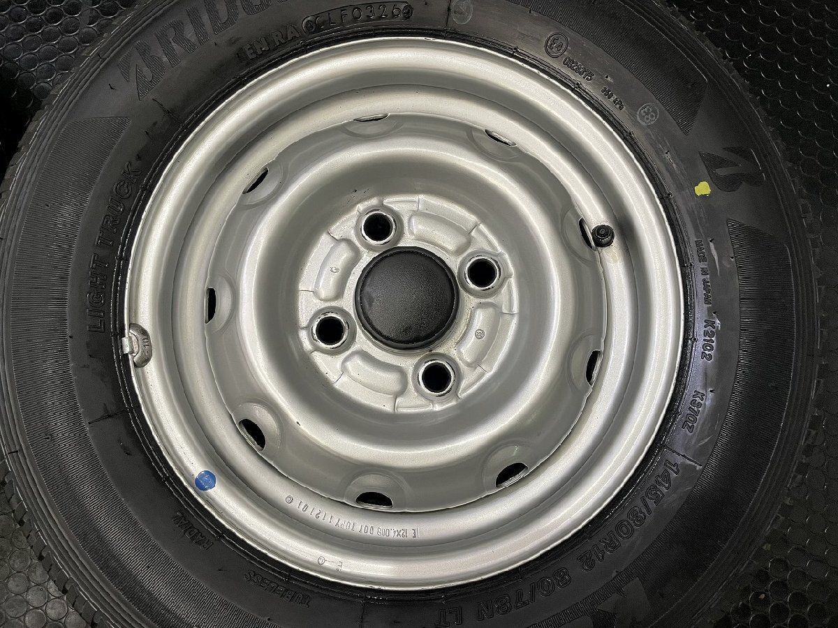 タイヤ新品 26年製【BS K370 145/80R12 80/78N LT】夏タイヤ【スチール 