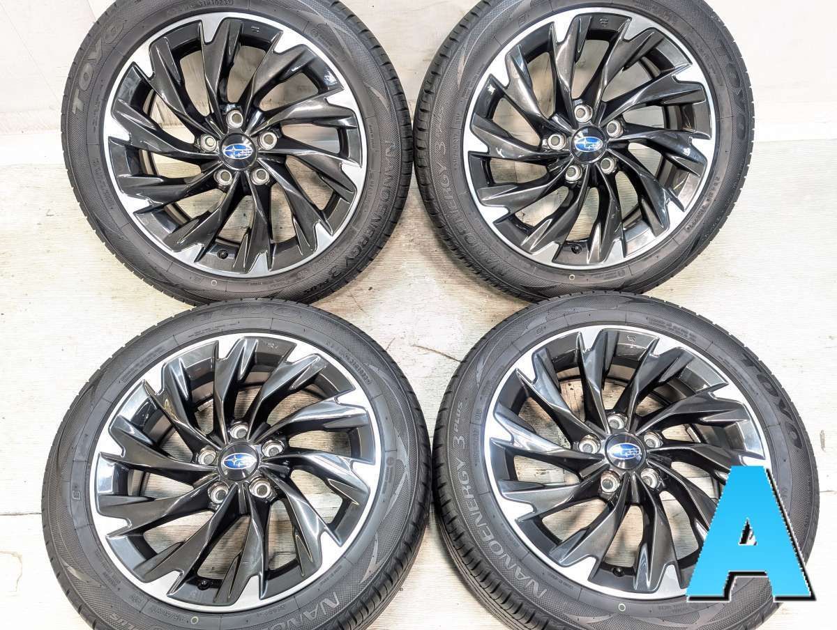 215/50R17 トーヨータイヤ ナノエナジー3PLUS スバル純正 17x7.0 55 114.3-5穴 中古タイヤ サマータイヤ ホイールセット 4本セット s17260620900