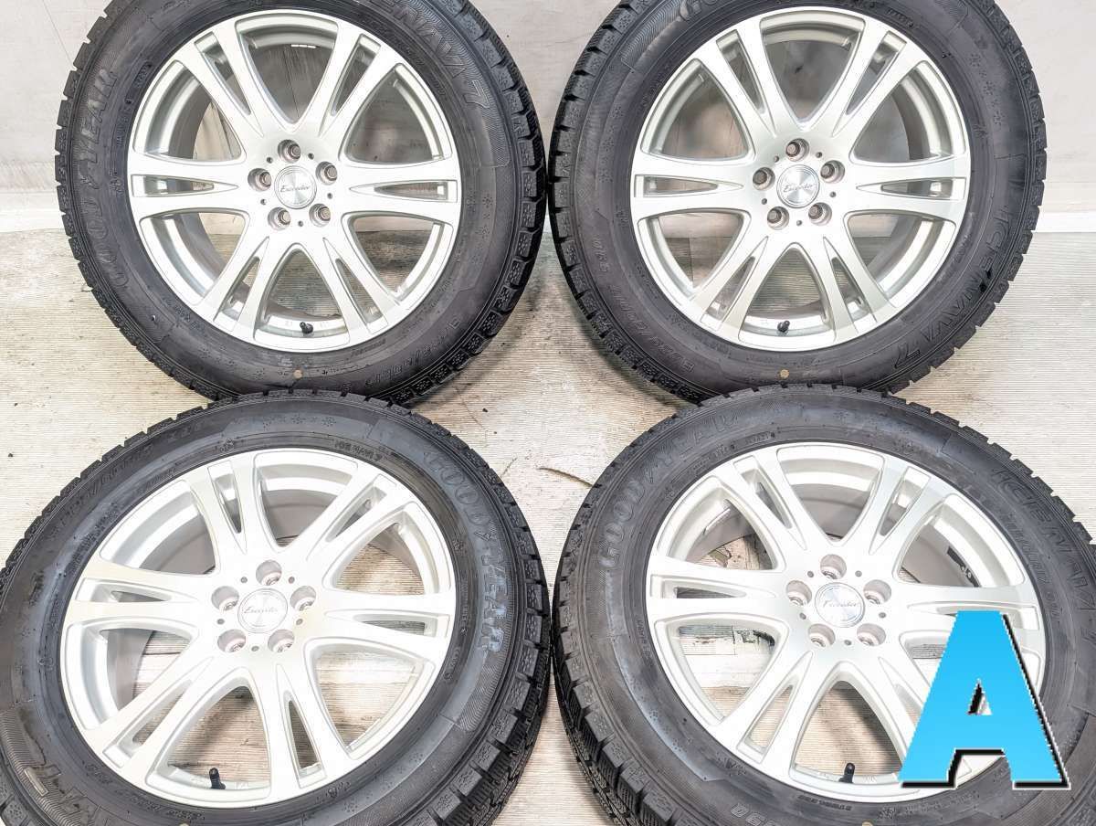 225/60R17 グッドイヤー アイスナビ 7 　 Exceeder 17x7.0 50 100-5穴 中古タイヤ スタッドレスタイヤ ホイールセット 4本セット w17260620913