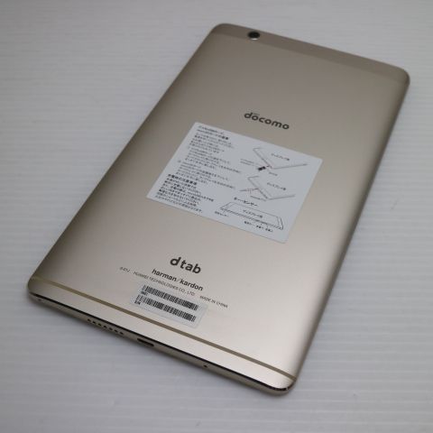 超美品 d-01J dtab Compact ゴールド タブレット 白ロム タブレット