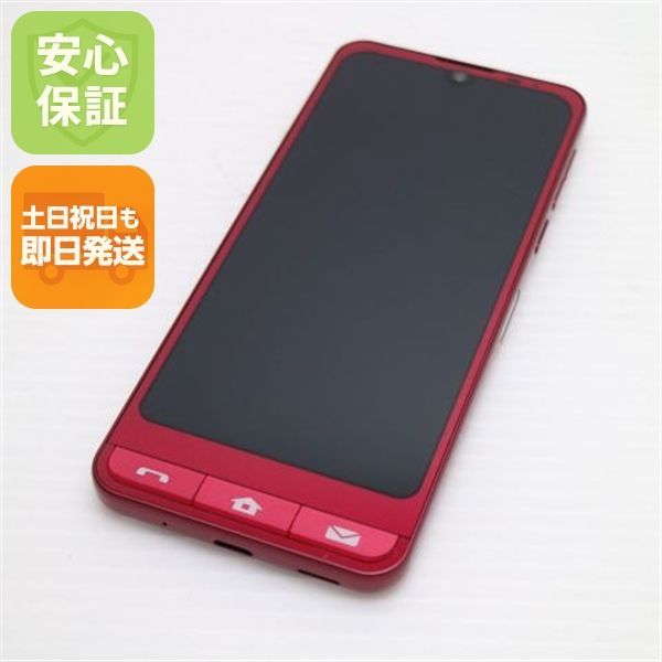 新品同様 SoftBank シンプルスマホ6 A201SH ルビーレッド スマホ 白ロム 土日祝発送OK 00000