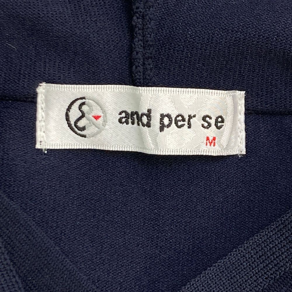 サイズ：M AND PER SE アンパスィ 2024年モデル フード付 ニットベスト