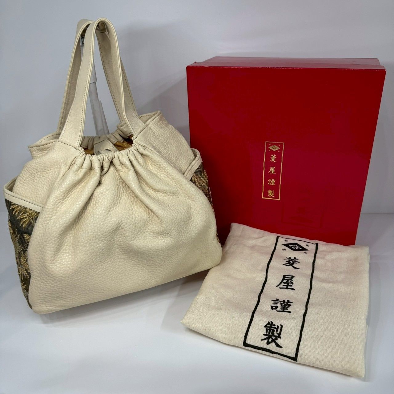 WB362 箱付 菱屋謹製 和柄 刺繍 和装 着物 ハンドバッグ レディース 鞄