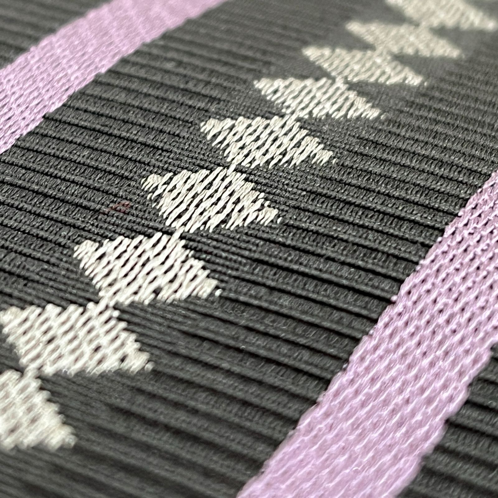 小京都・半幅帯 新品 未仕立 撫松庵 博多織 浴衣 浴衣帯 黒 紫 - メルカリ