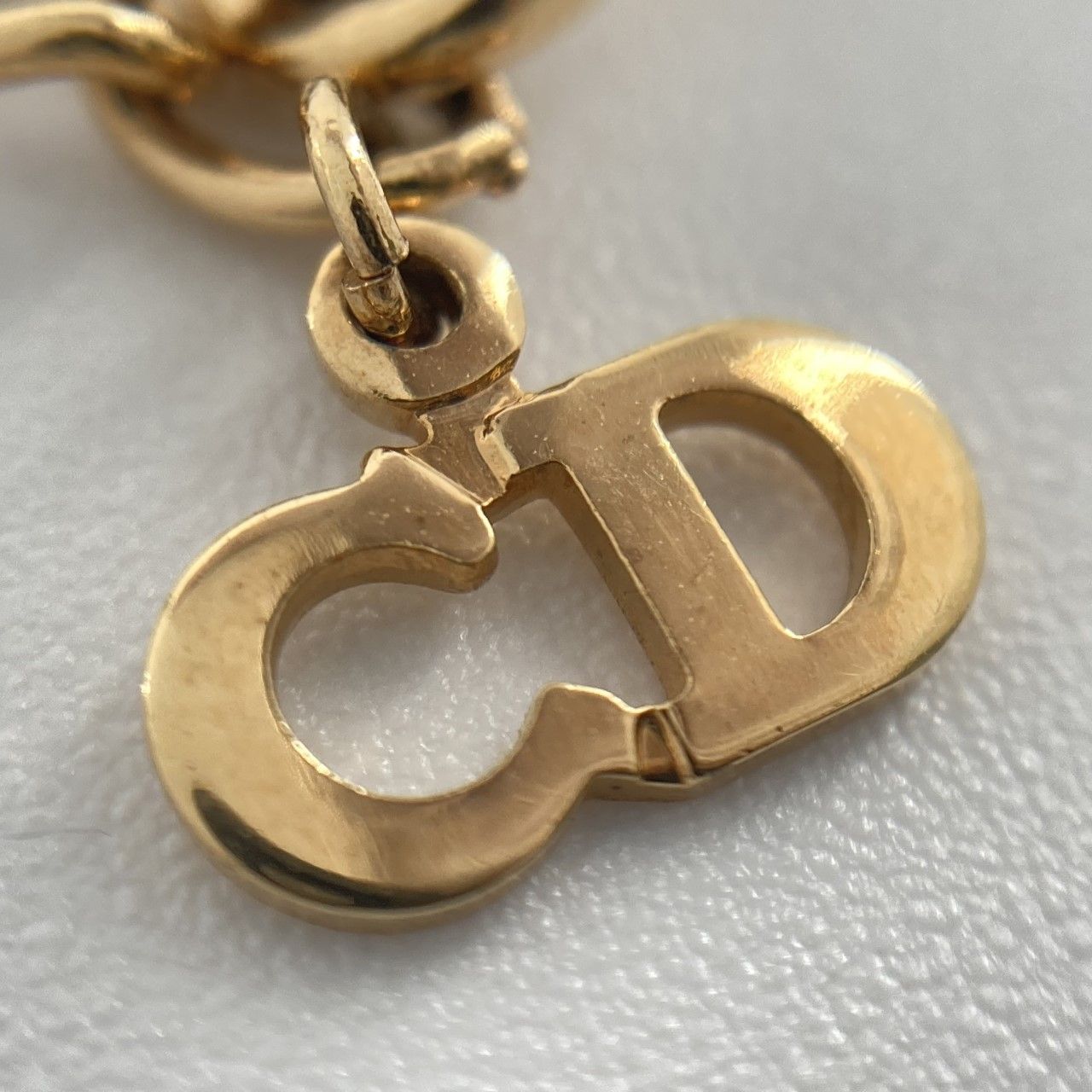 メンズ Christian Dior ネックレス ゴールド スネークチェーン CD
