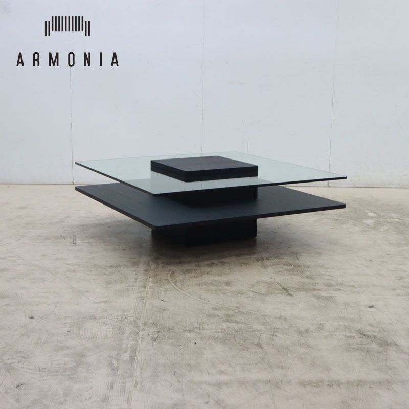 Armonia(アルモニア) ブラック ガラスセンターテーブル Corte