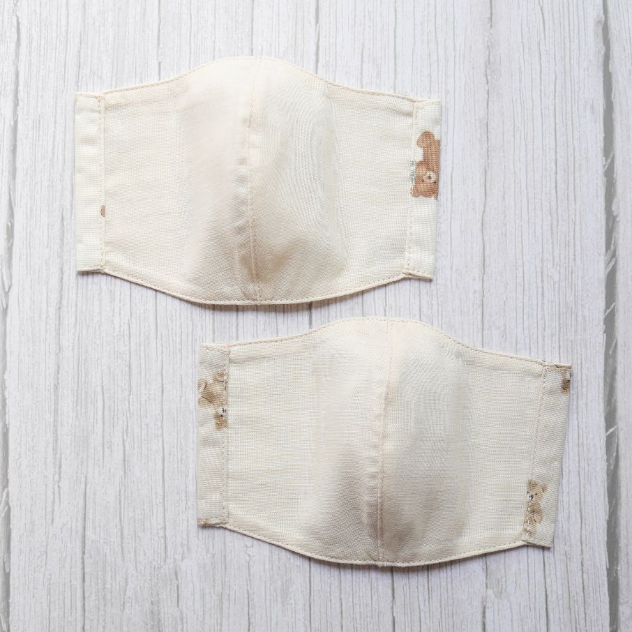 くま柄♡ハンドメイドマスク Lサイズ 2枚セット - メルカリ