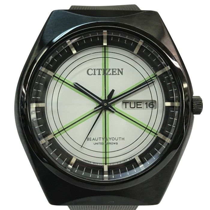 CITIZEN BEAUTY & YOUTH UNITED ARROWS 腕時計 メンズ アナログ エコドライブ ソーラー SS グレー E101-S117453 中古 T1 CITIZEN BEAUTY & YOUTH UNITED ARROWS 腕時計 メンズ アナログ エコ
