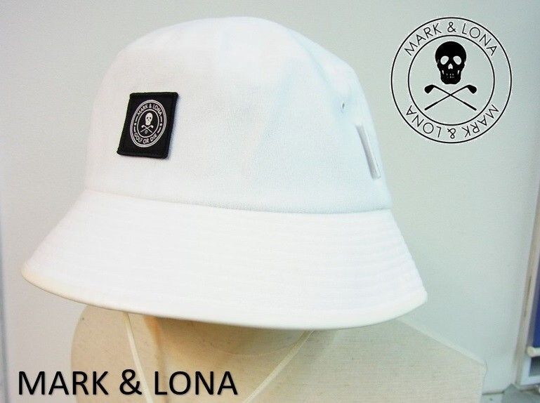 MARK&LONA マーク&ロナ 正規品★Das Pile Hat パイル地 バケットハット L【MLF-3B-FC19】ホワイト白【本物保証】新品未使用