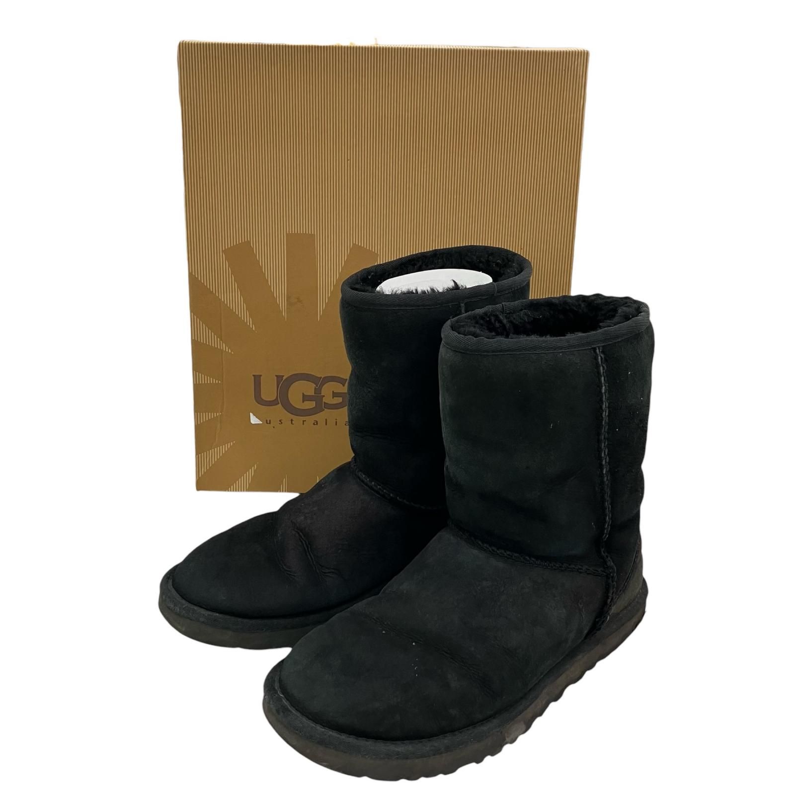 186005 現状品 UGG アグ クラシックショート スェードブーツ ブラック