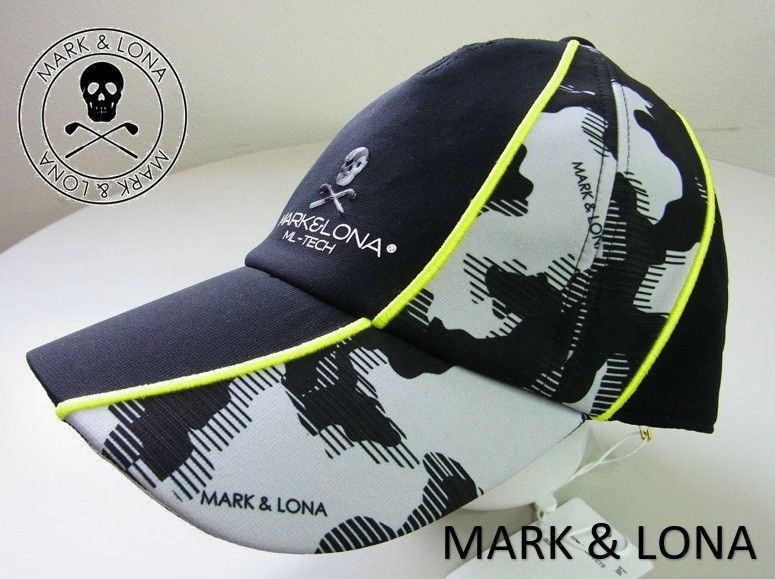 正規品★MARK&LONA マーク&ロナ★Flow Stroke Panel Cap カモフラスカルキャップ【MLF-5A-FC19】ブラック黒【本物保証】完売★男女兼