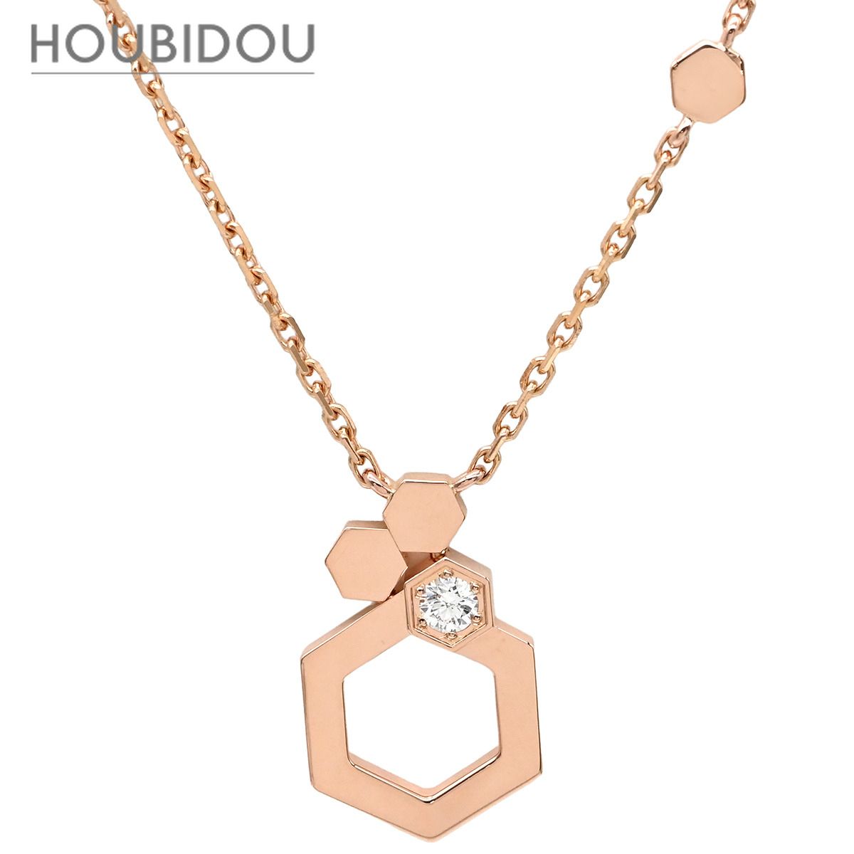 ショーメ CHAUMET ネックレス ビー ドゥ ショーメ ハニカム ピンクゴールド Bee My Love ダイヤモンド 【中古】 128,750円