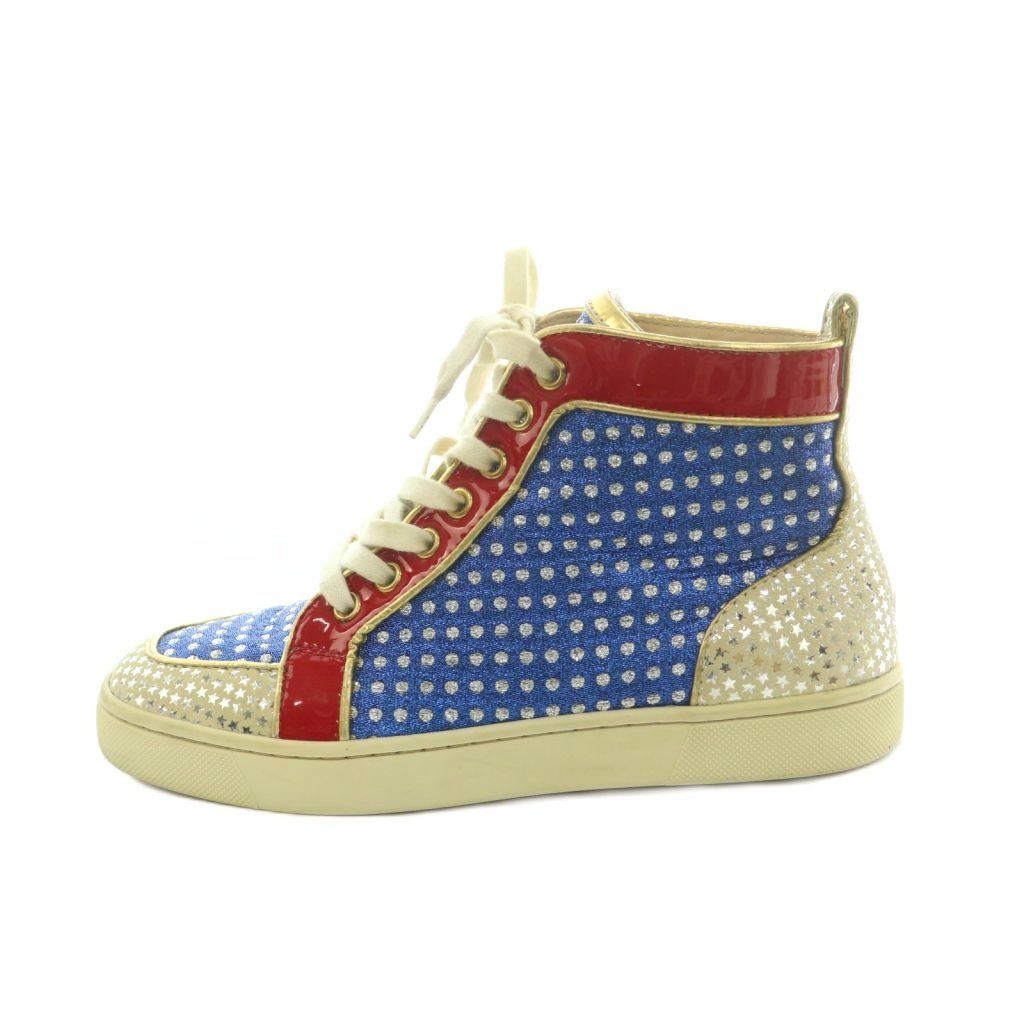 クリスチャンルブタン Christian louboutin SUPERBALL FLAT MULTI スニーカー ハイカット シューズ 36 23.0cm マルチカラー 1110665 /MI ■GY12