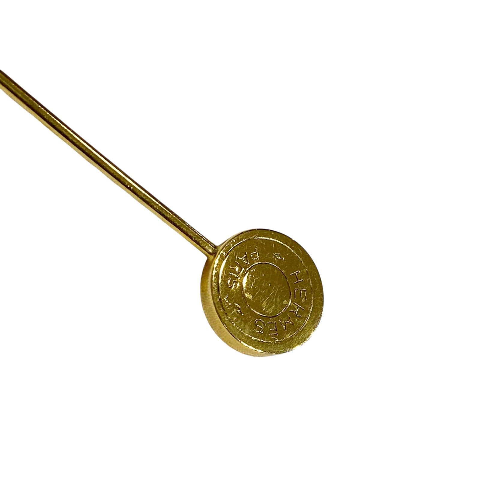 エルメス ピンブローチ セリエ ゴールド金具 HERMES アクセサリー