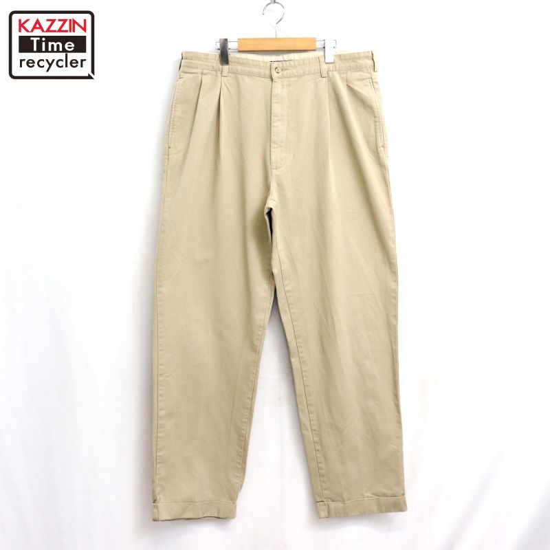 90s vintage RALPH LAUREN 2タック チノ パンツ メンズ Lサイズ相当