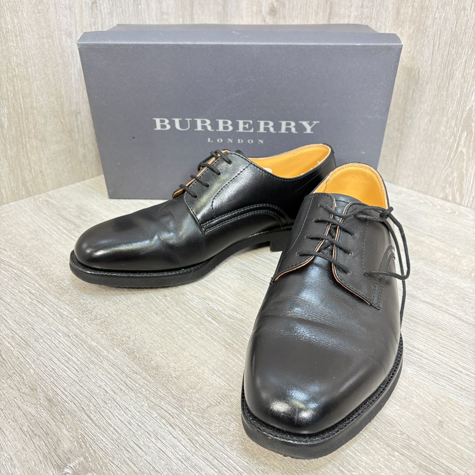BURBERRY バーバリー ロンドン ビジネスシューズ 黒 レザー 24.5cm 