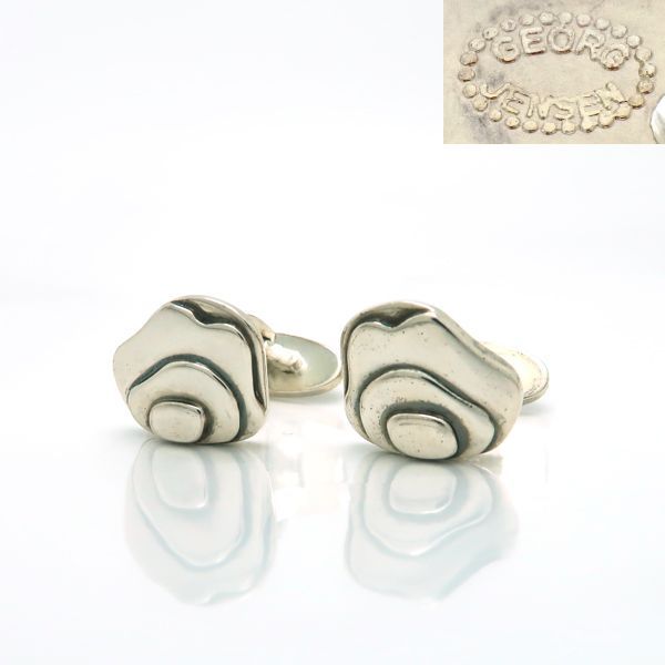 Georg Jensen カフリンクス 925S #150 スウィブル式 カフスボタン